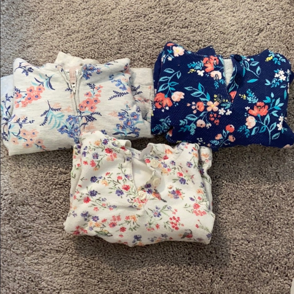 Bundle Carters Lightweight Floral Sweatshirts